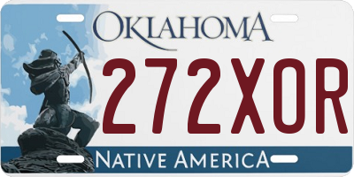 OK license plate 272XOR