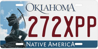OK license plate 272XPP