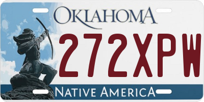 OK license plate 272XPW
