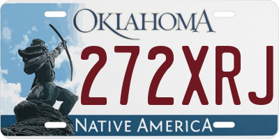 OK license plate 272XRJ