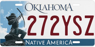 OK license plate 272YSZ