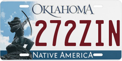 OK license plate 272ZIN
