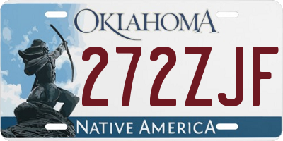 OK license plate 272ZJF