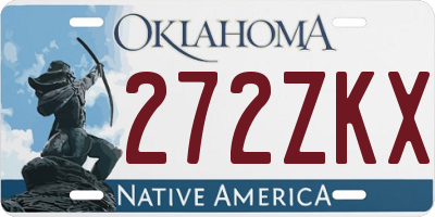 OK license plate 272ZKX