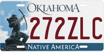 OK license plate 272ZLC