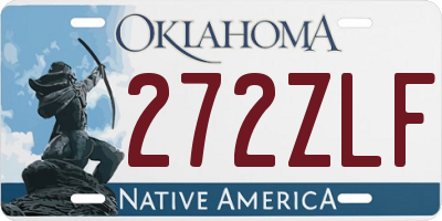 OK license plate 272ZLF