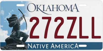 OK license plate 272ZLL