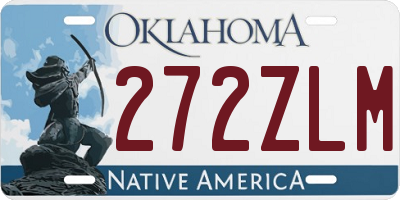 OK license plate 272ZLM