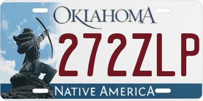 OK license plate 272ZLP