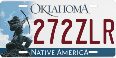 OK license plate 272ZLR