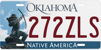 OK license plate 272ZLS