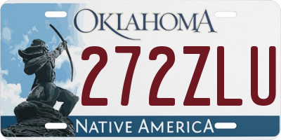 OK license plate 272ZLU