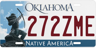 OK license plate 272ZME