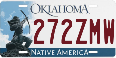 OK license plate 272ZMW