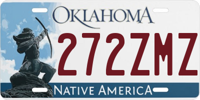 OK license plate 272ZMZ