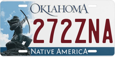 OK license plate 272ZNA