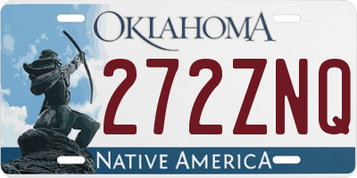 OK license plate 272ZNQ