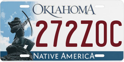 OK license plate 272ZOC