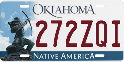 OK license plate 272ZQI