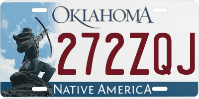 OK license plate 272ZQJ