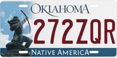 OK license plate 272ZQR