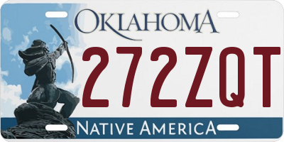 OK license plate 272ZQT