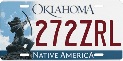 OK license plate 272ZRL