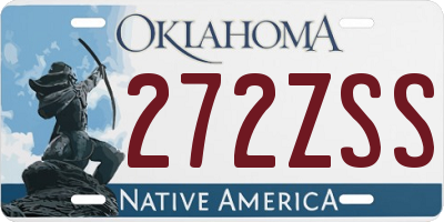 OK license plate 272ZSS