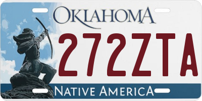 OK license plate 272ZTA