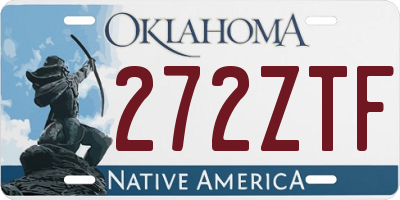 OK license plate 272ZTF