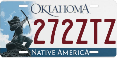 OK license plate 272ZTZ