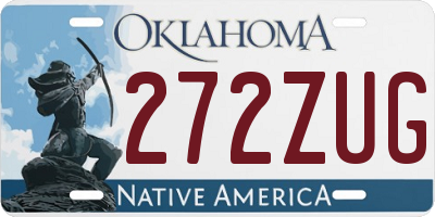 OK license plate 272ZUG