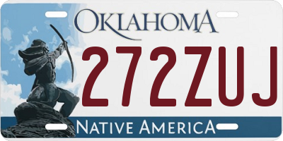 OK license plate 272ZUJ