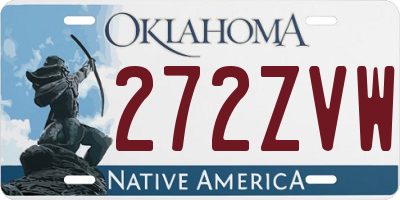 OK license plate 272ZVW