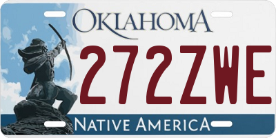 OK license plate 272ZWE