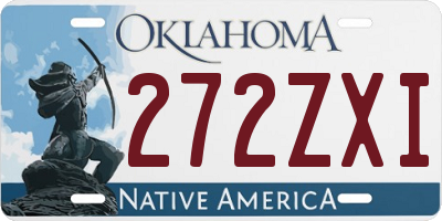 OK license plate 272ZXI