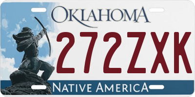 OK license plate 272ZXK