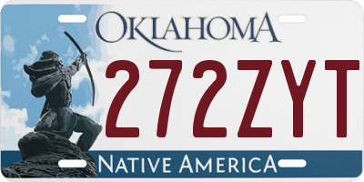 OK license plate 272ZYT