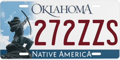 OK license plate 272ZZS