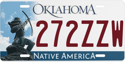 OK license plate 272ZZW