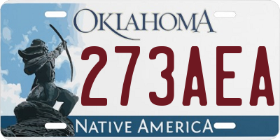 OK license plate 273AEA