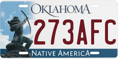 OK license plate 273AFC