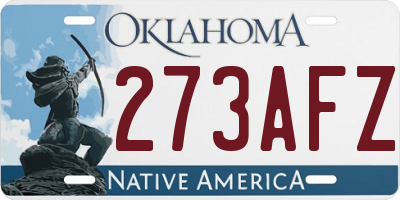 OK license plate 273AFZ