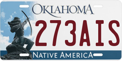 OK license plate 273AIS