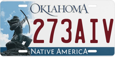 OK license plate 273AIV