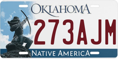 OK license plate 273AJM