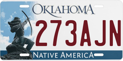 OK license plate 273AJN