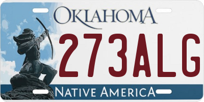 OK license plate 273ALG