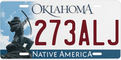 OK license plate 273ALJ