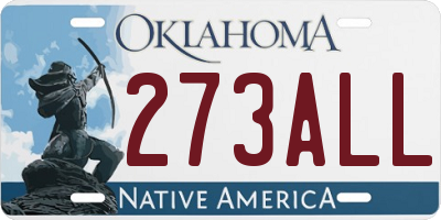 OK license plate 273ALL